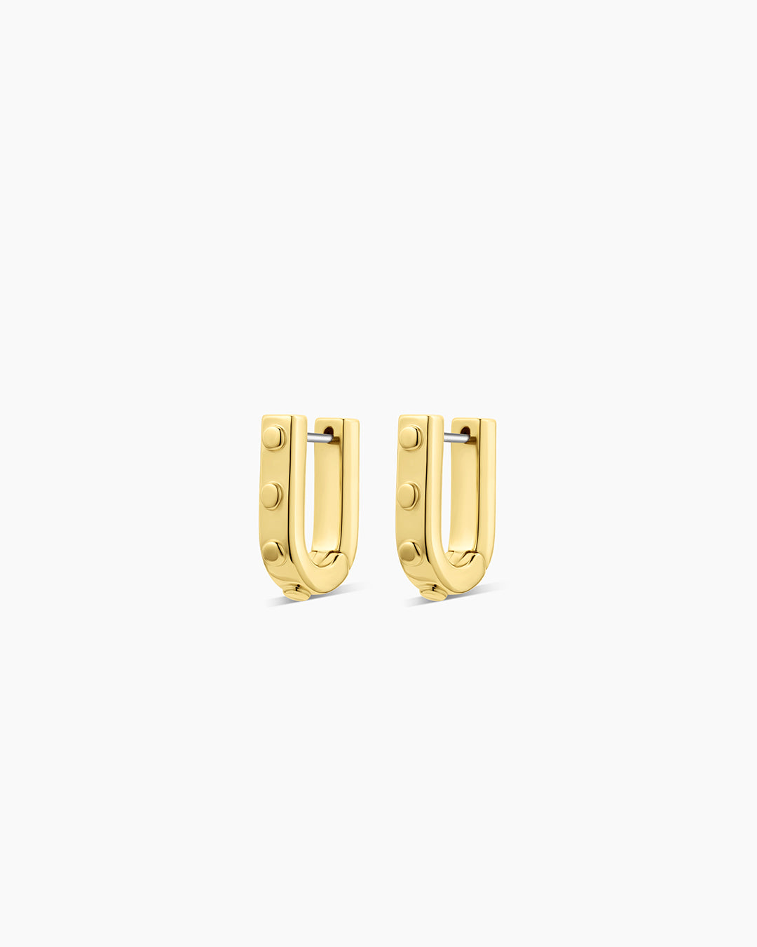 Asher Link Huggies || option::18k Gold Plated