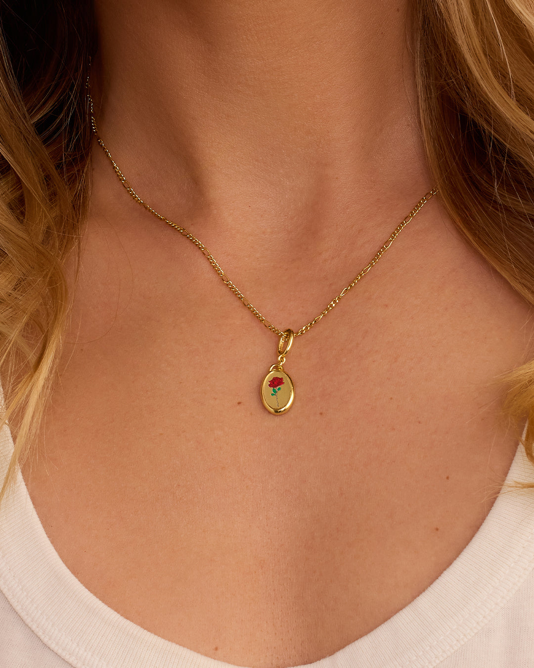 Rose Coin Parker Charm || option::Gold Plated 