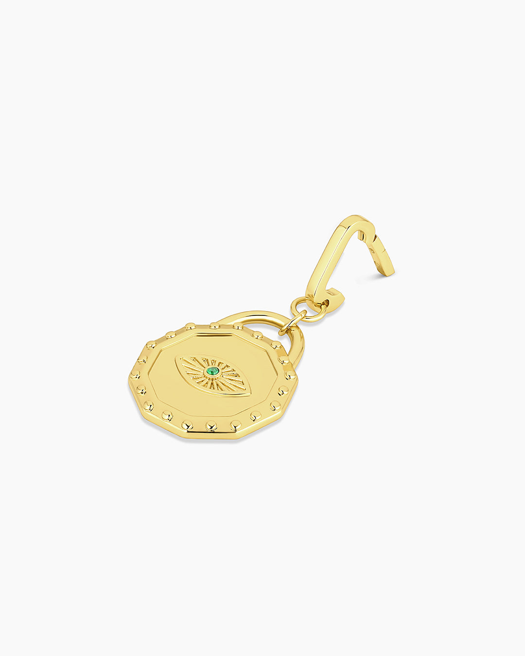 Evil Eye Coin Statement Charm || option::Gold Plated 