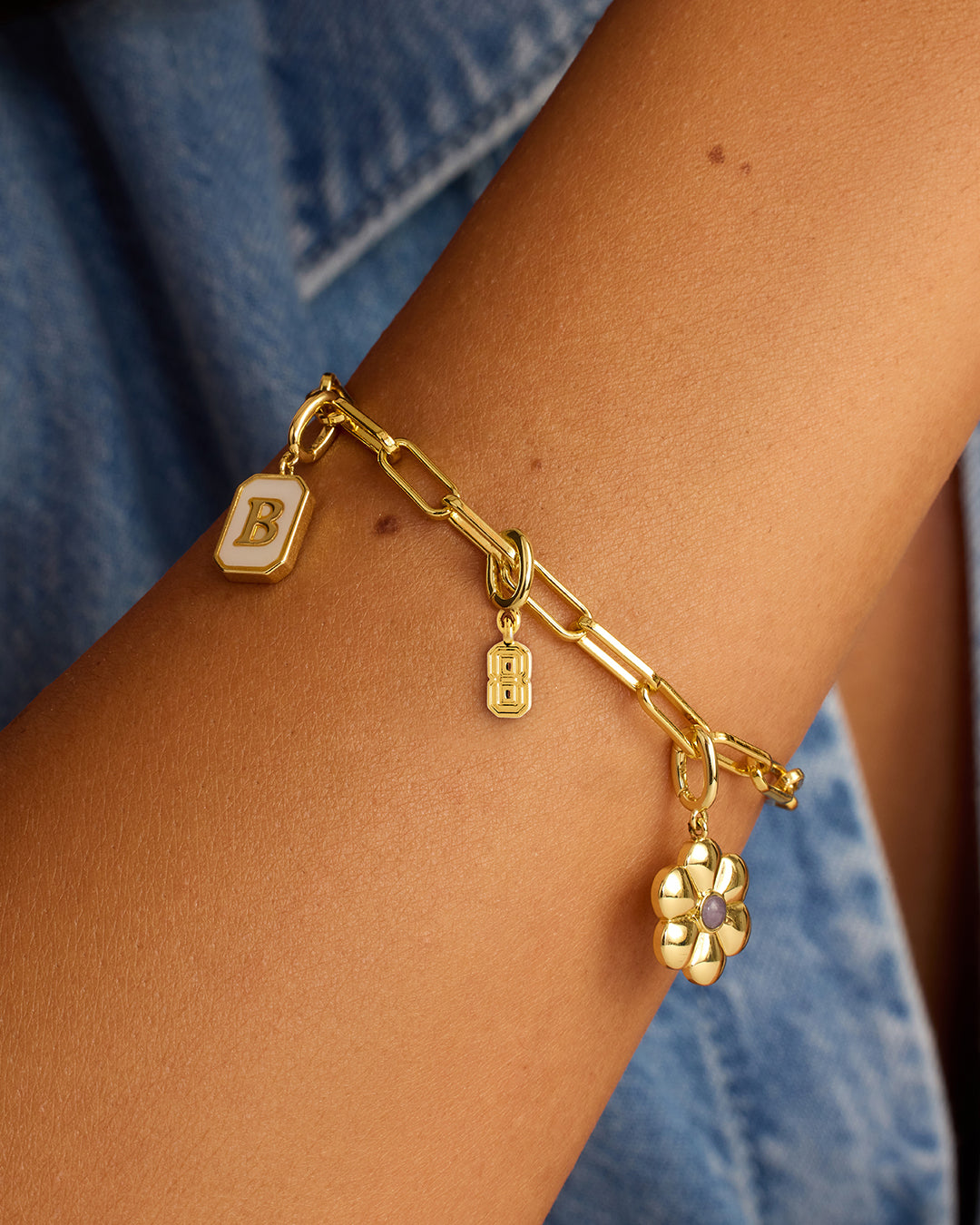 Varsity Sports Parker Charm || option::18k Gold Plated, 8