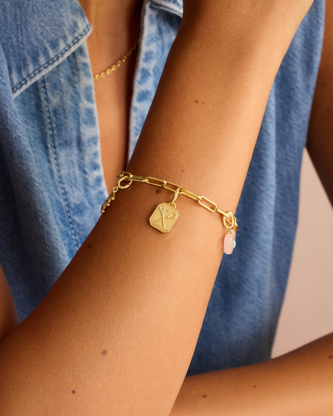 Varsity Parker Charm || option::Gold Plated, Lacrosse