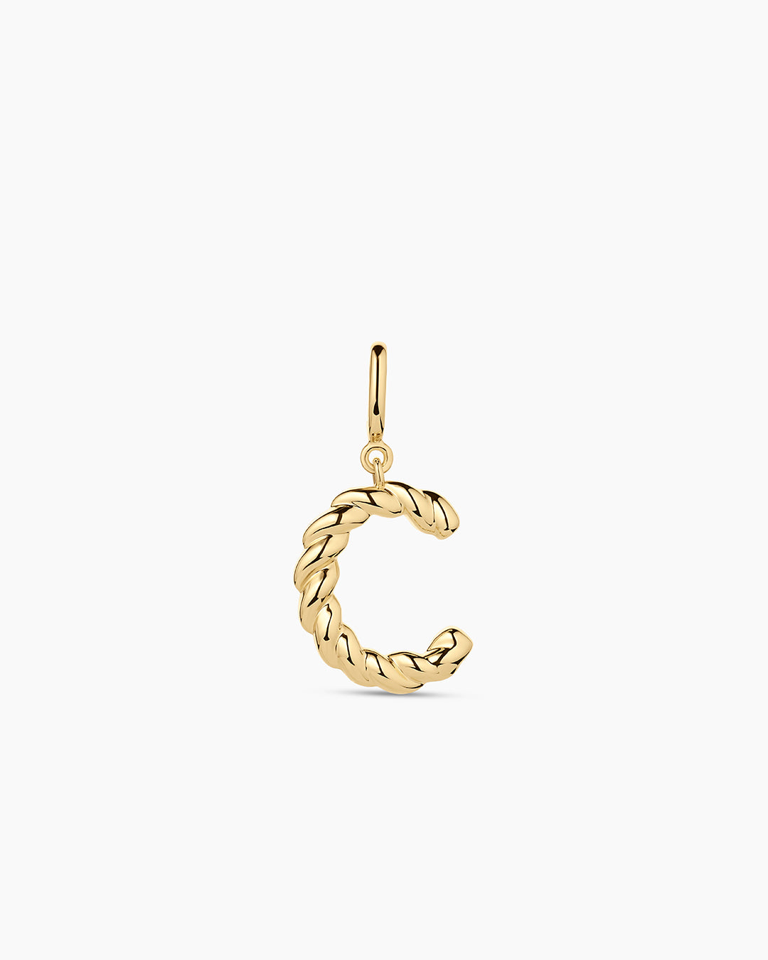 Crew Alphabet Statement Charm || option::18k Gold Plated, C