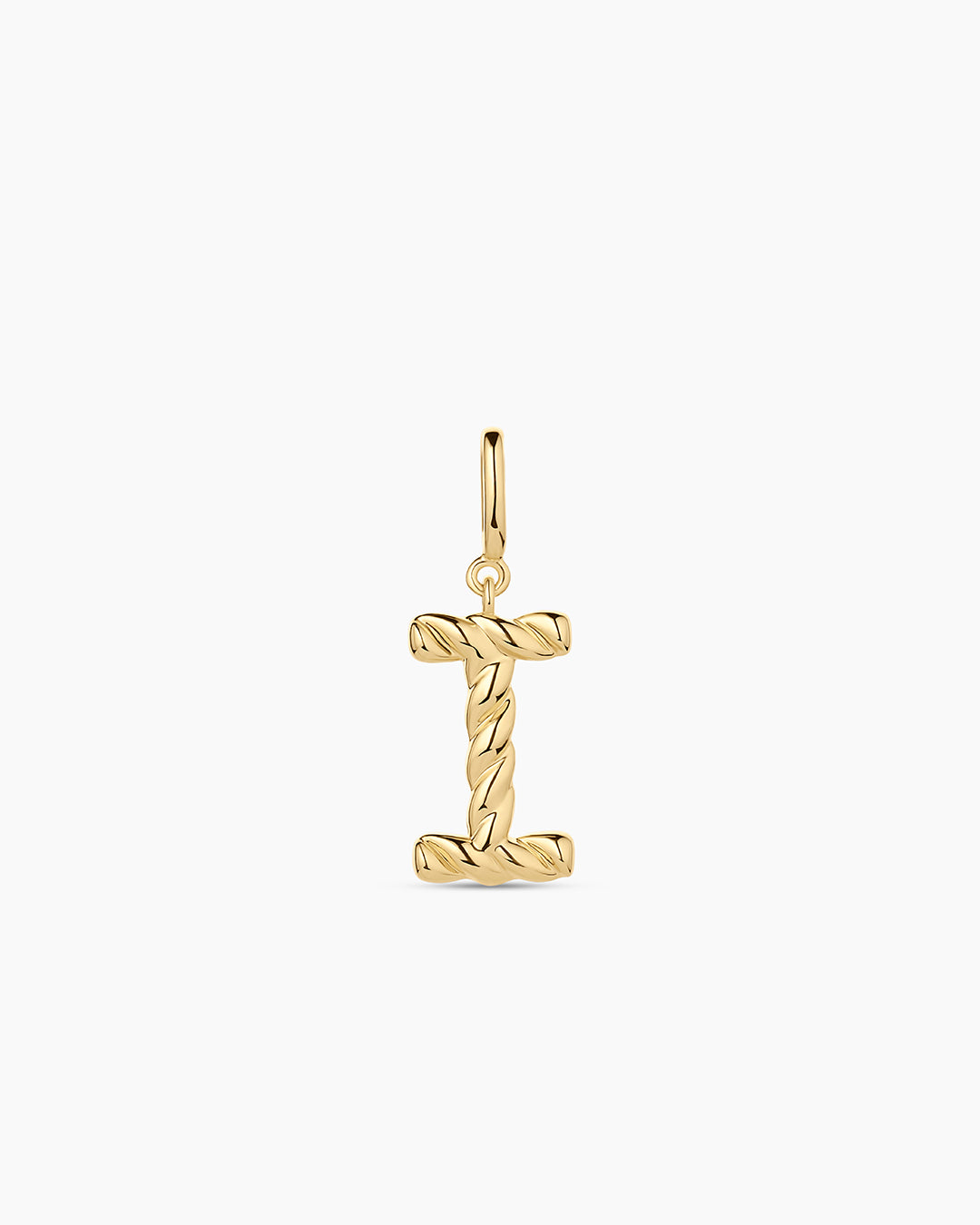 Crew Alphabet Statement Charm || option::18k Gold Plated, I