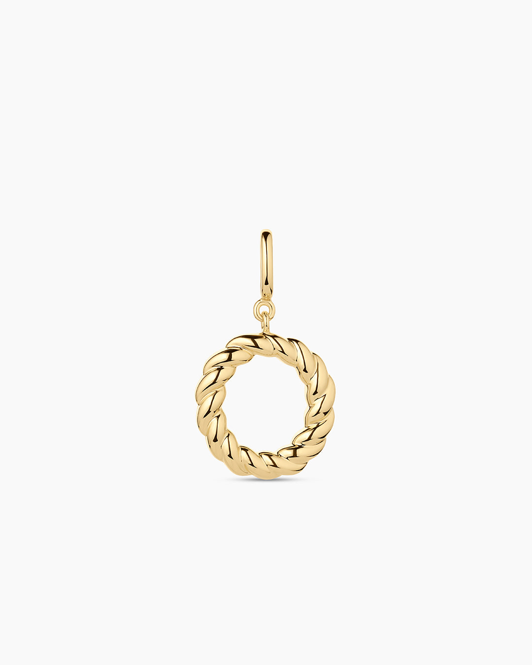 Crew Alphabet Statement Charm || option::18k Gold Plated, O