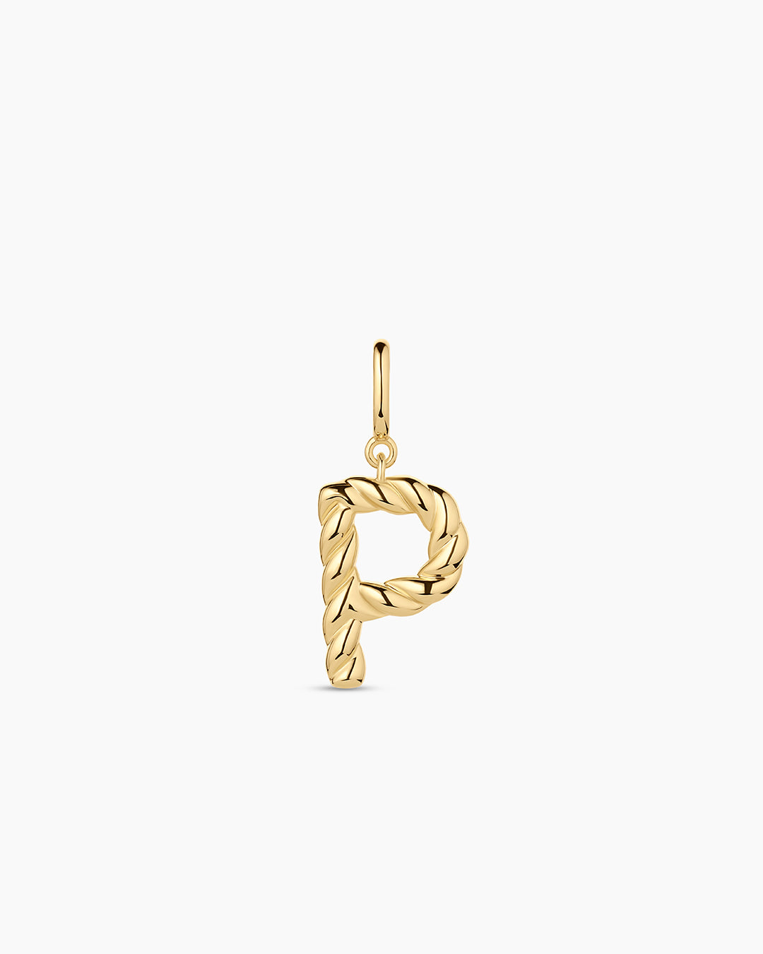 Crew Alphabet Statement Charm || option::18k Gold Plated, P