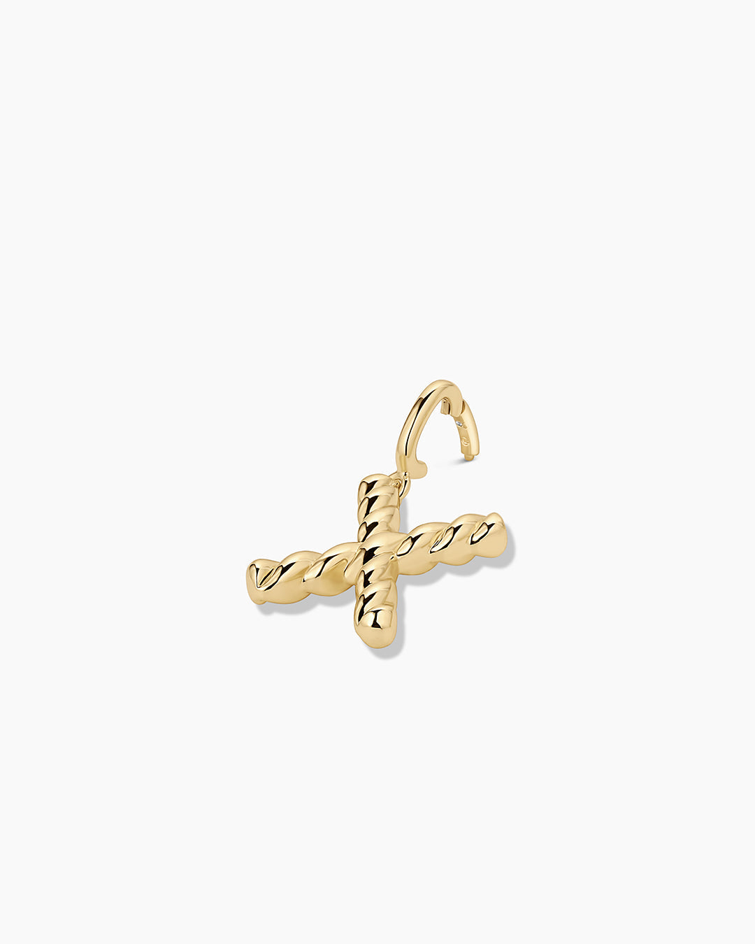 Crew Alphabet Statement Charm || option::18k Gold Plated, X