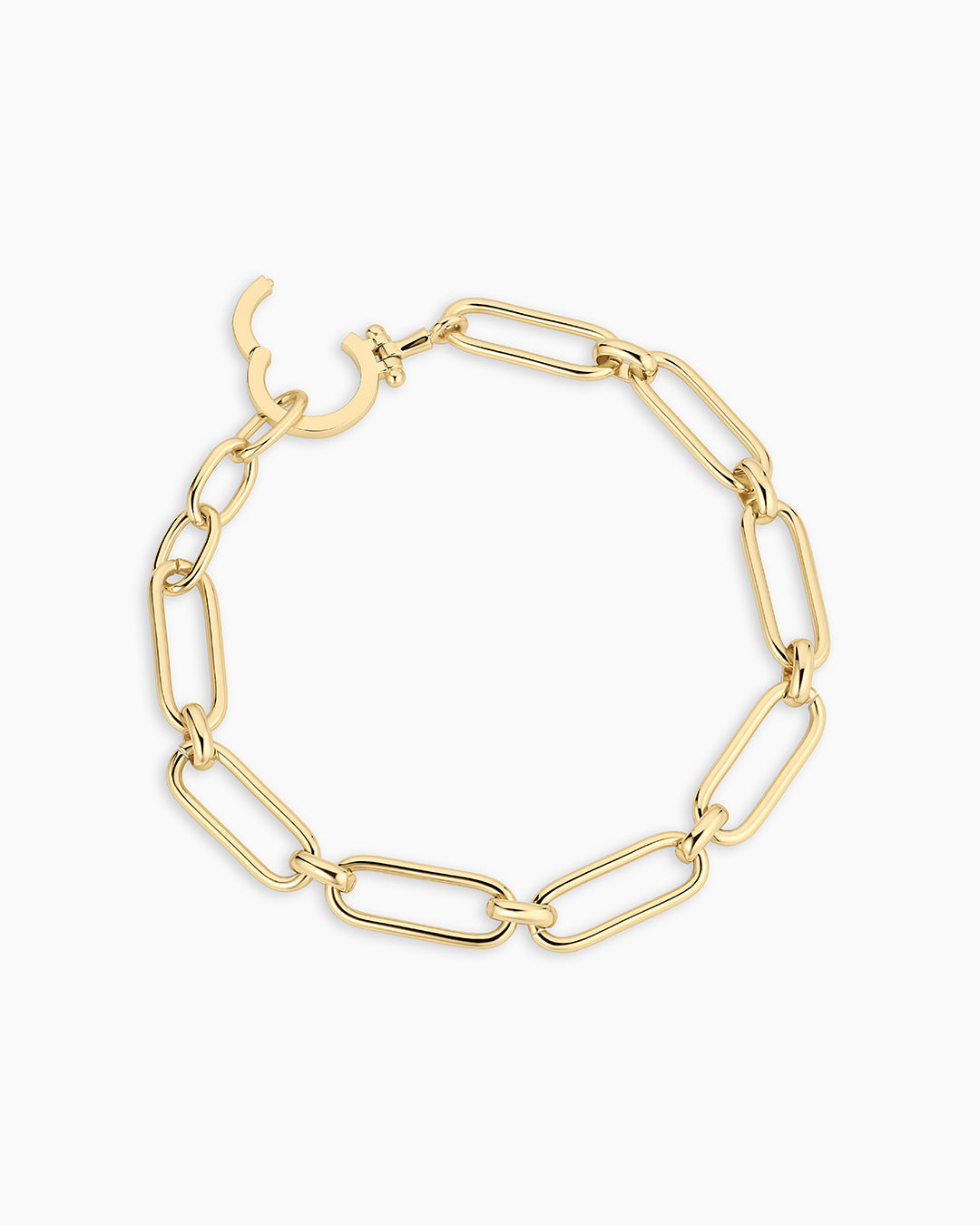 Zoey Statement Link Bracelet || option::18k Gold Plated 