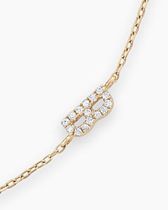 Diamond Pavé Alphabet Bracelet in J K Solid Gold, Women's by Gorjana