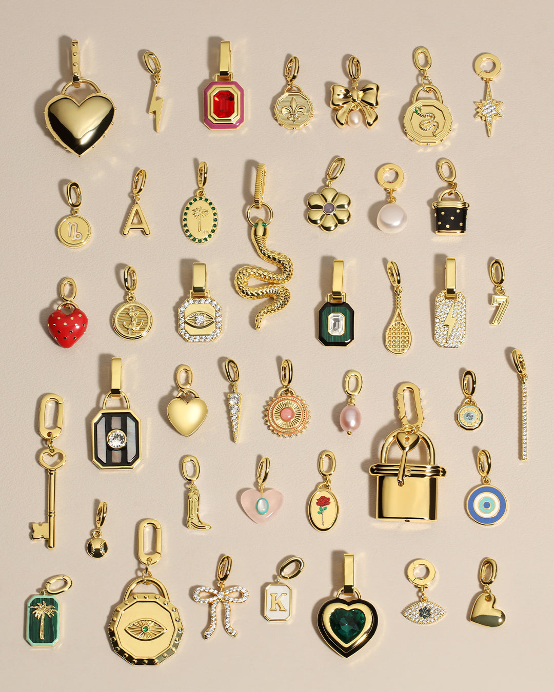 All 18k gold plated charms