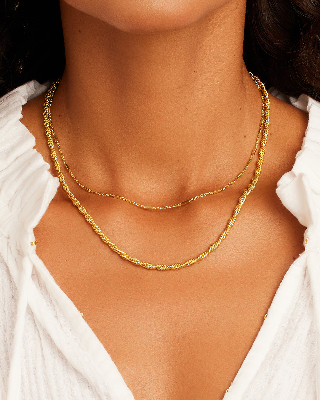 Thin Rope Chain Necklace - Gold – La Musa Jewellery