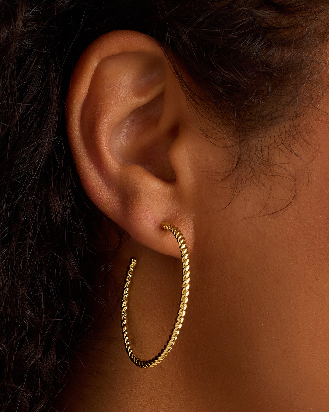 Crew Large Hoops || option::Gold Plated