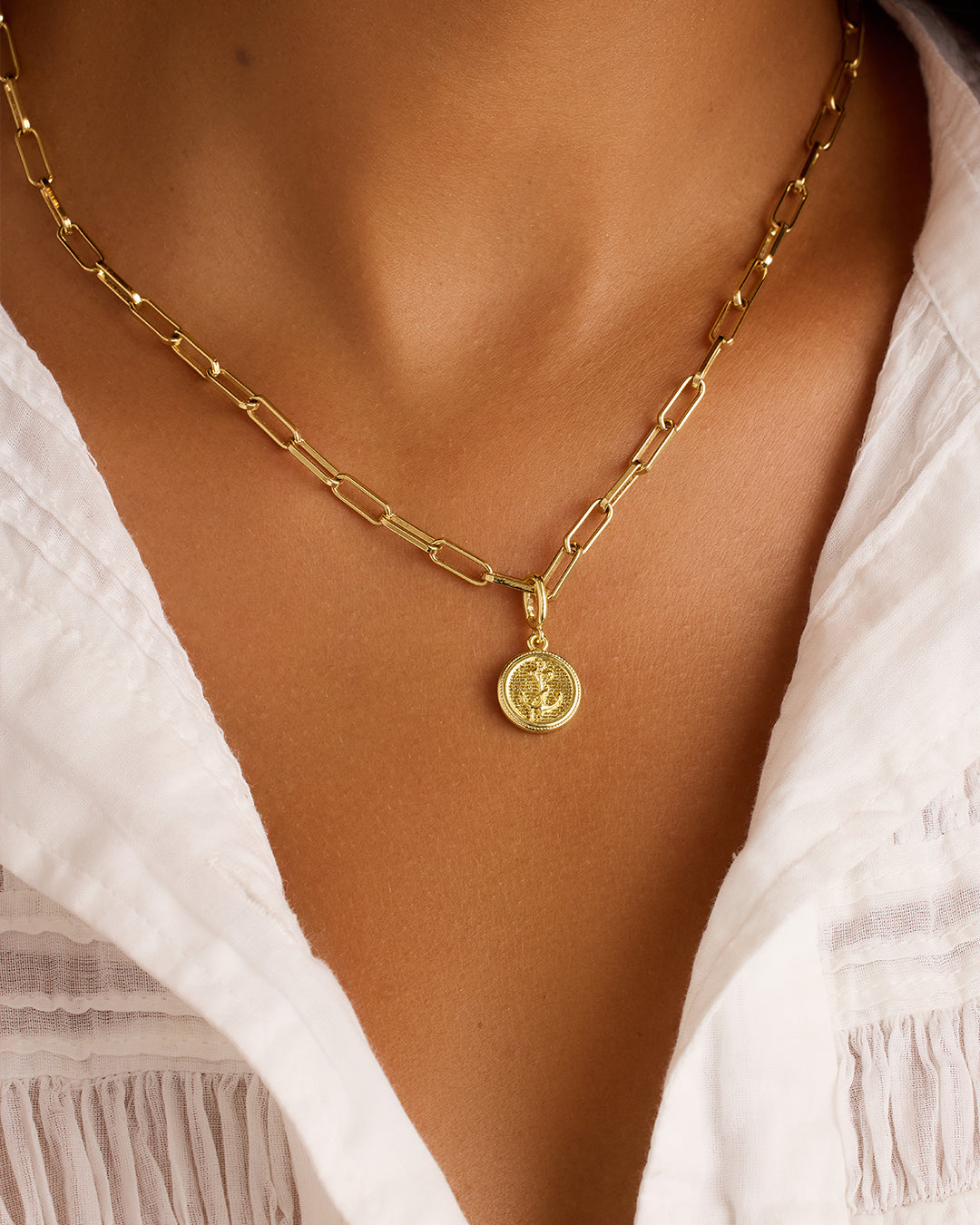 Anchor Coin Parker Charm || option::Gold Plated