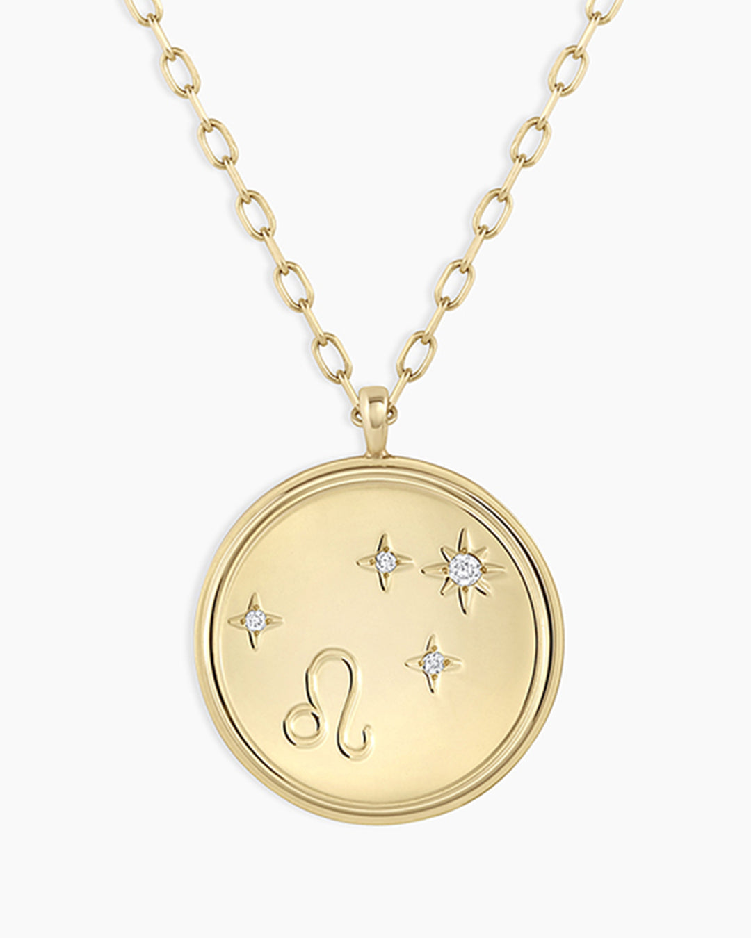 1/5 CT. T.W. Diamond Leo Constellation Necklace in Sterling Silver | Zales