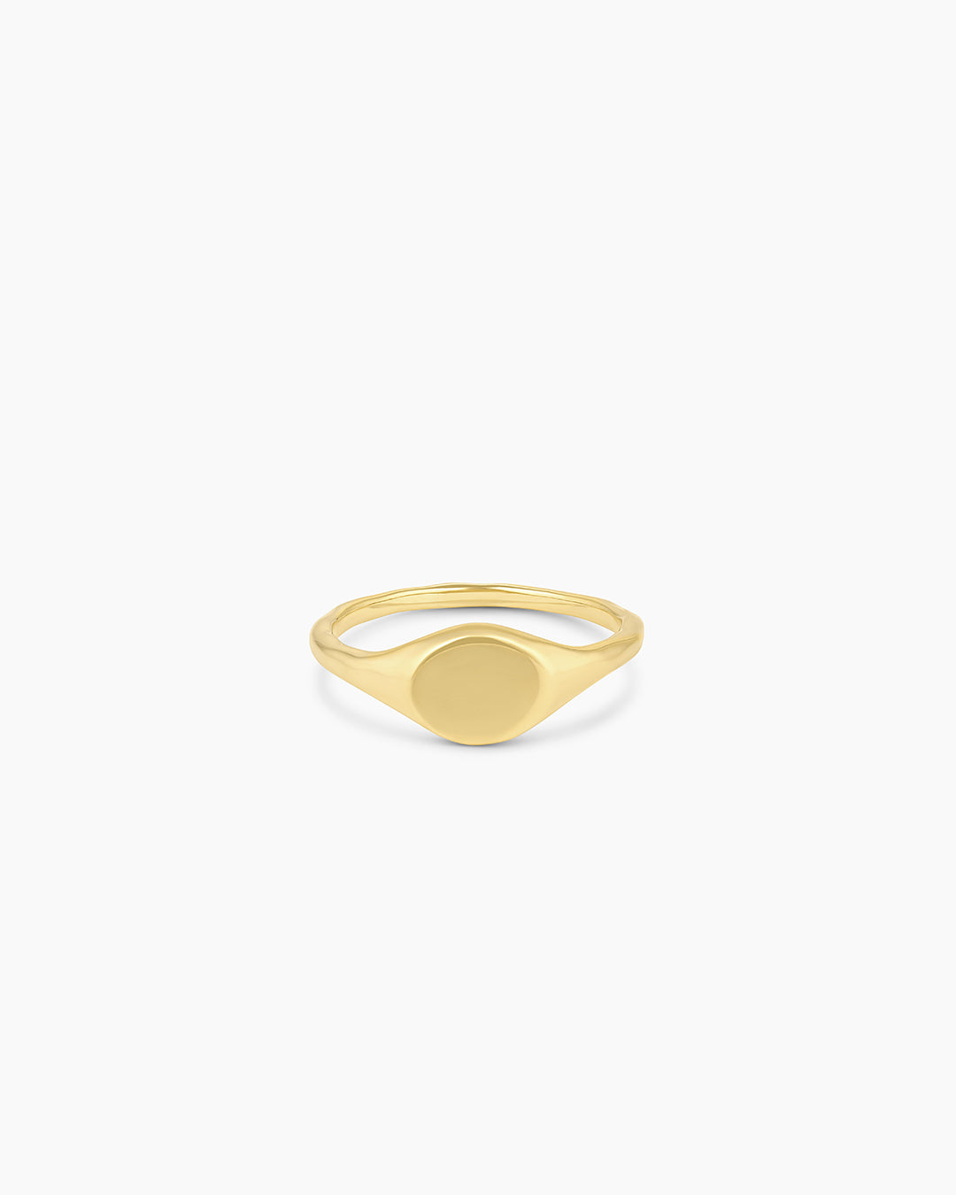 Gold engravable signet ring || option::18k Gold Plated