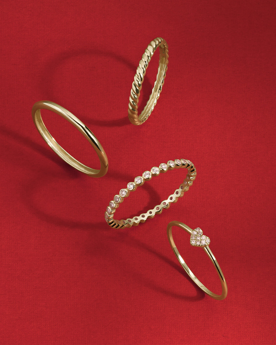 gold and diamond rings