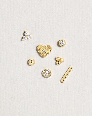 diamond and gold stud earrings