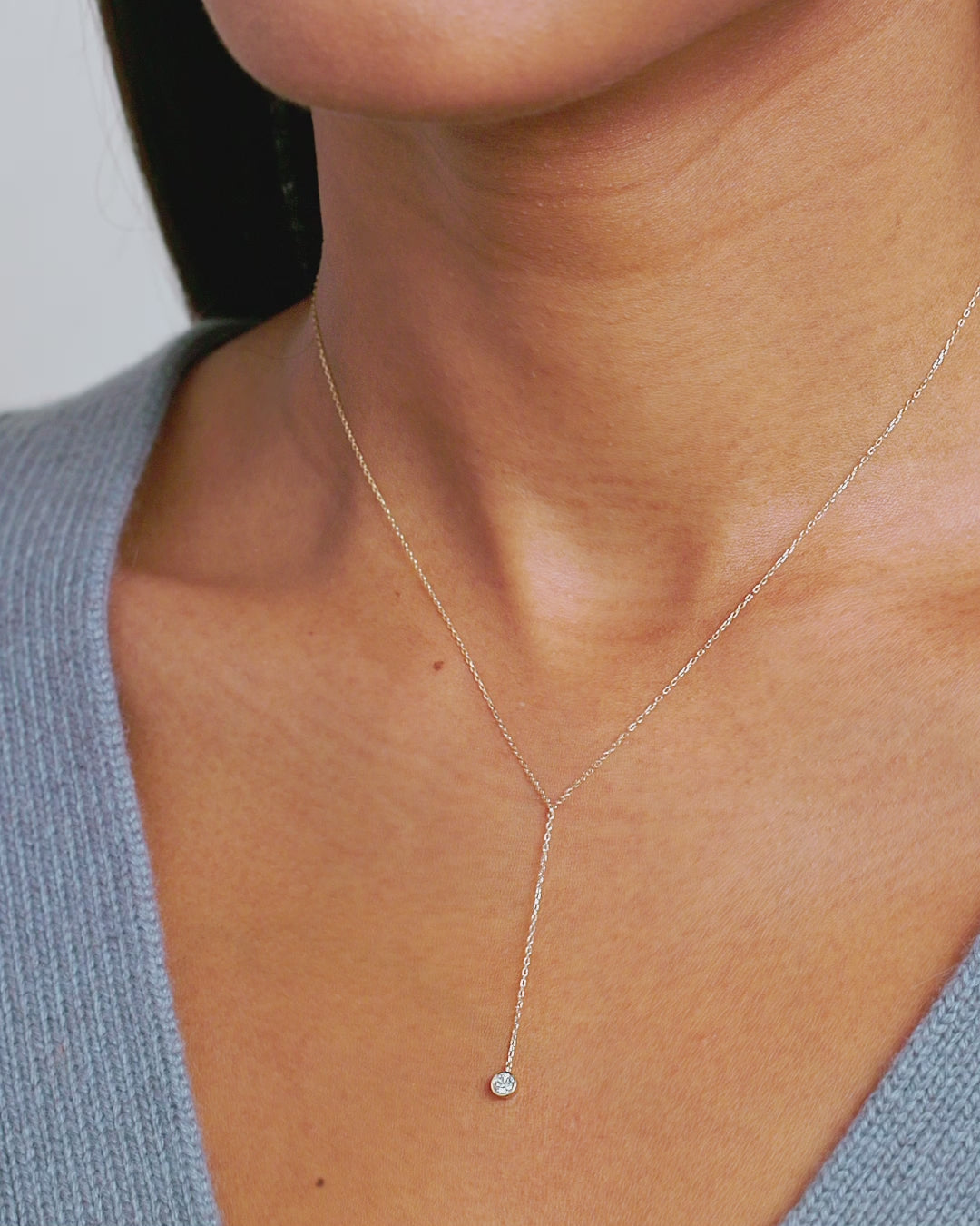Diamond Lariat Necklace – Azalea Jewelry