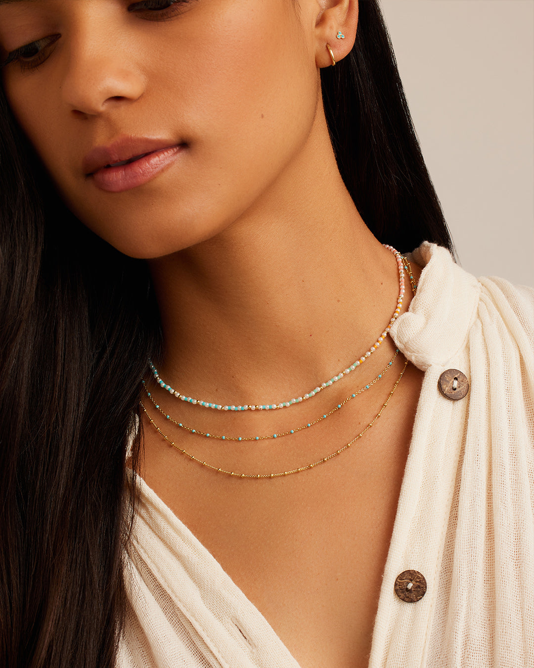 Layering necklace deals