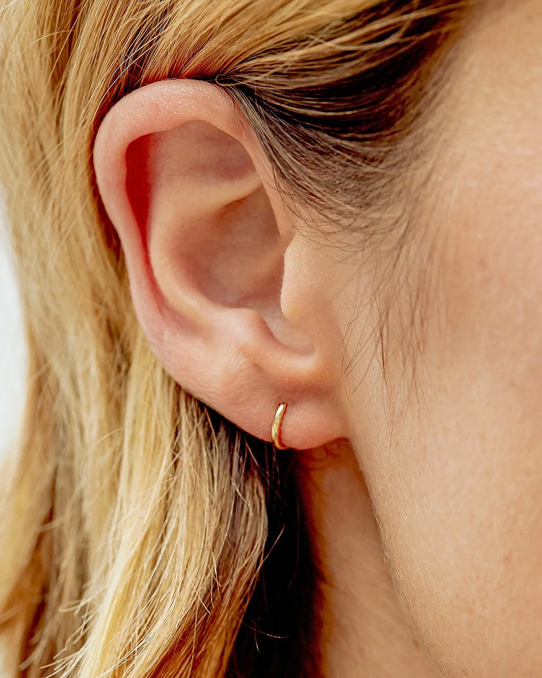 Kids Huggie Hoop Earrings | 14K Rose Gold