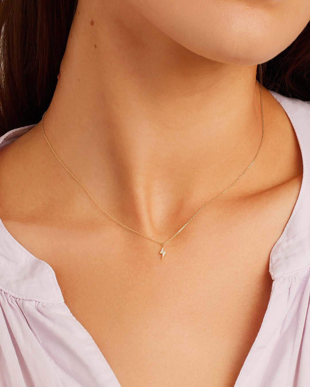 Classic Diamond Necklace in 14K Solid Gold, Women's by Gorjana