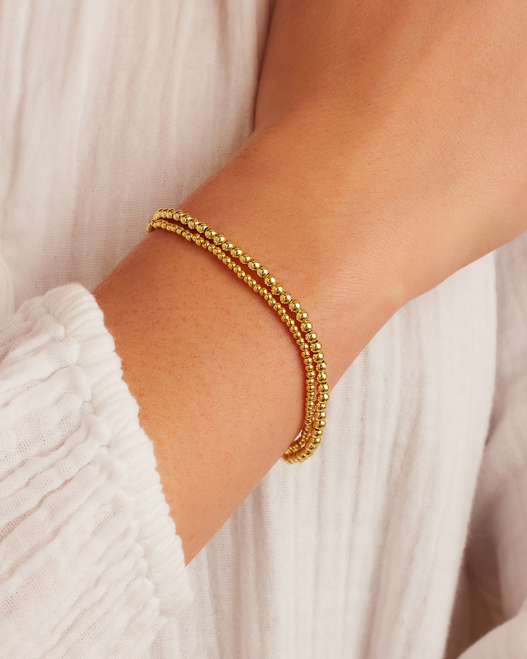 Gold Beads Bracelet  Gold earrings models, Gold bead bracelets, Beaded  bracelets