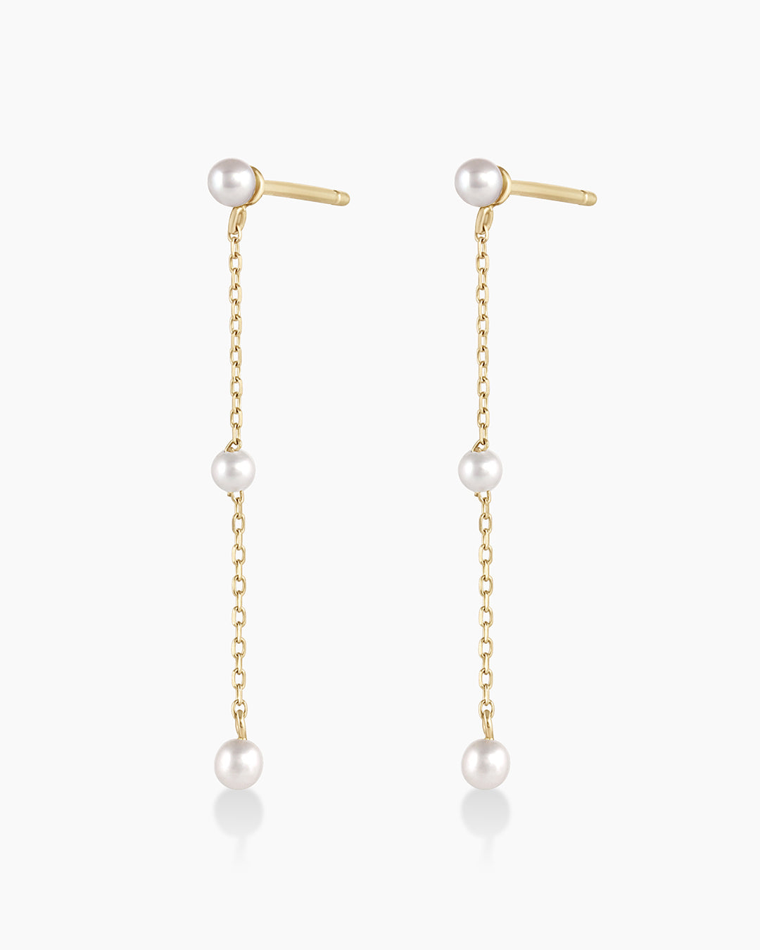 Elegantly Modern Crystal and Pearl 18k Gold Plated Dangle Earrings – Ettika